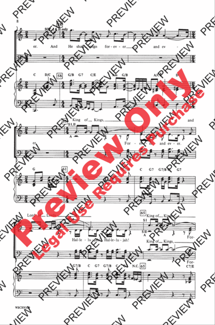 Hallelujah from Handels Messiah SATB SSATB scores gallery preview page 8