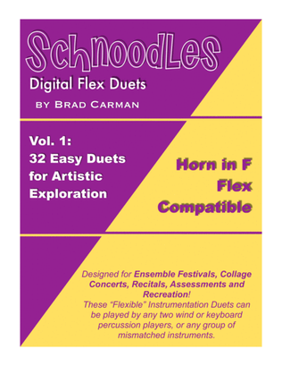Book cover for Schnoodles 32 Easy Duets for Band ("Flex" Horn Book)