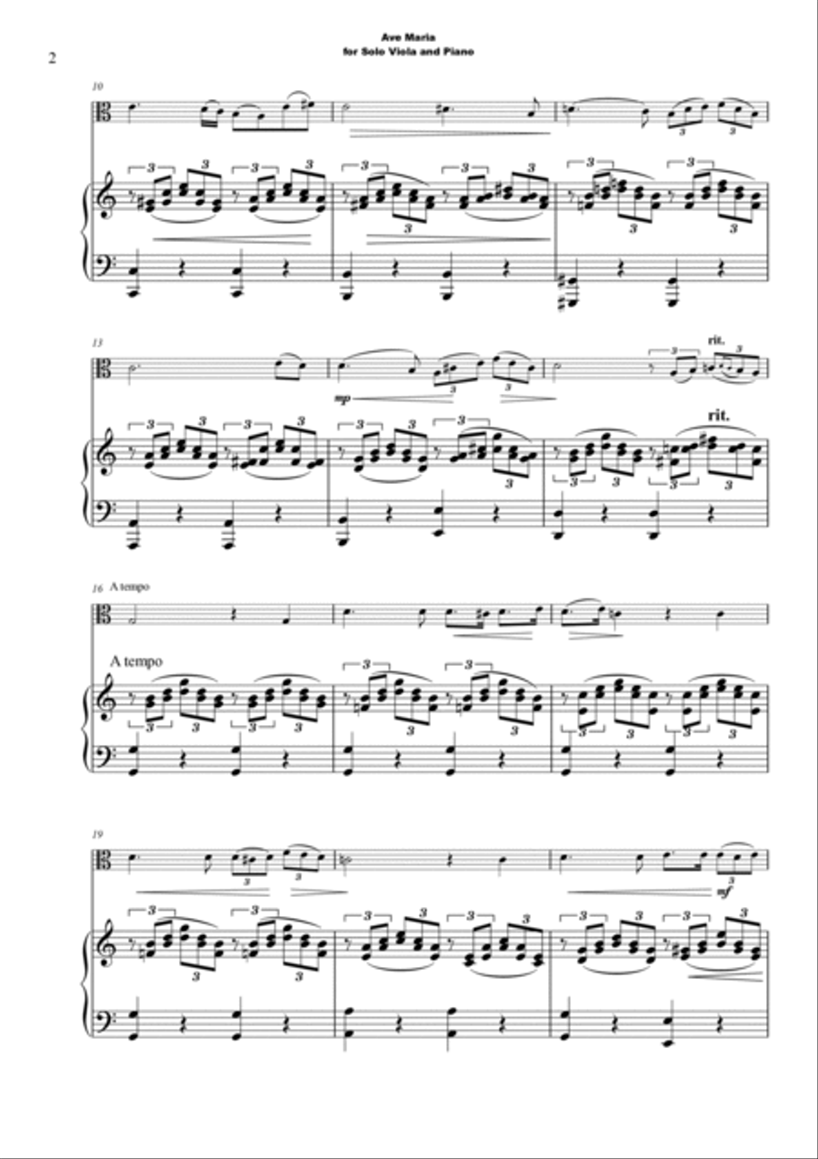 The Wedding Album, for Solo Viola and Piano Piano scores gallery preview page 3