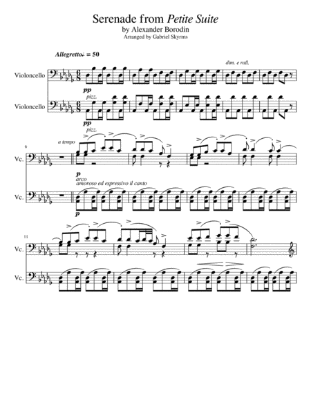 Borodin Serenade Cello Duet image number null