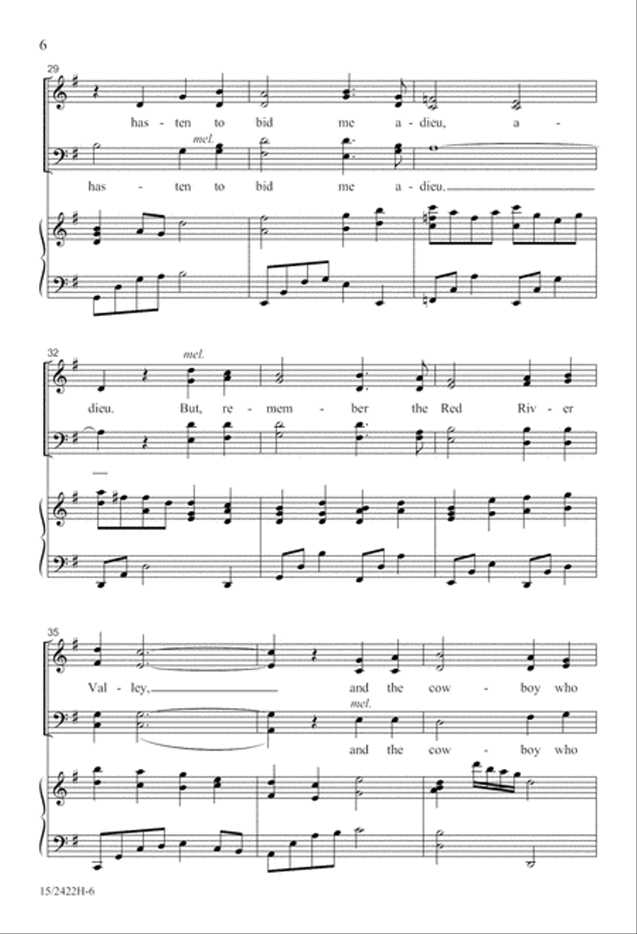 Red River Valley 4-Part scores gallery preview page 7