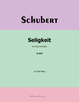 Seligkeit, by Schubert, in G flat Major
