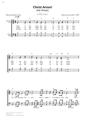 Christ Arose (He Arose) - SATB Choir - W/Chords