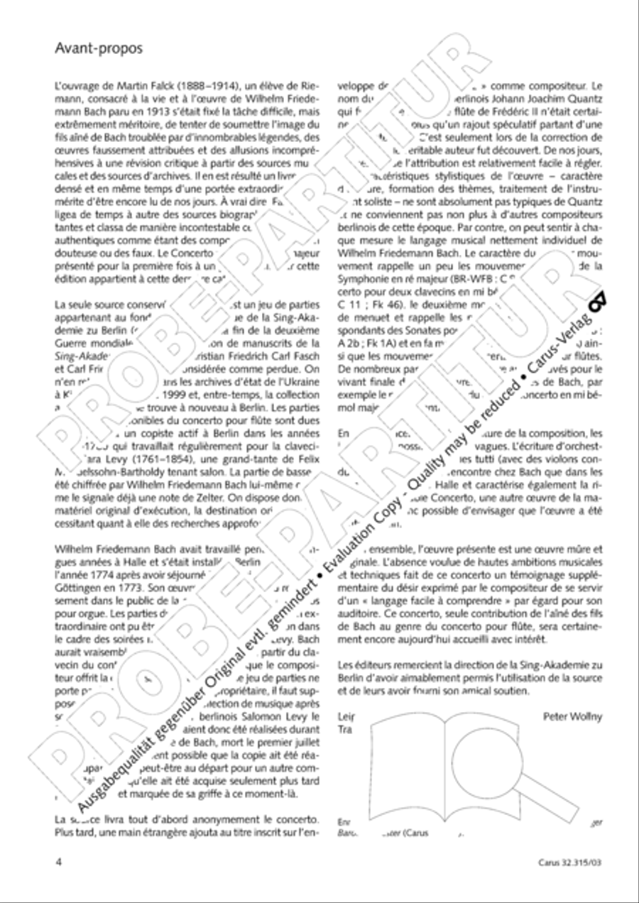 Flute concerto in D major (Flotenkonzert in D) Flute scores gallery preview page 5