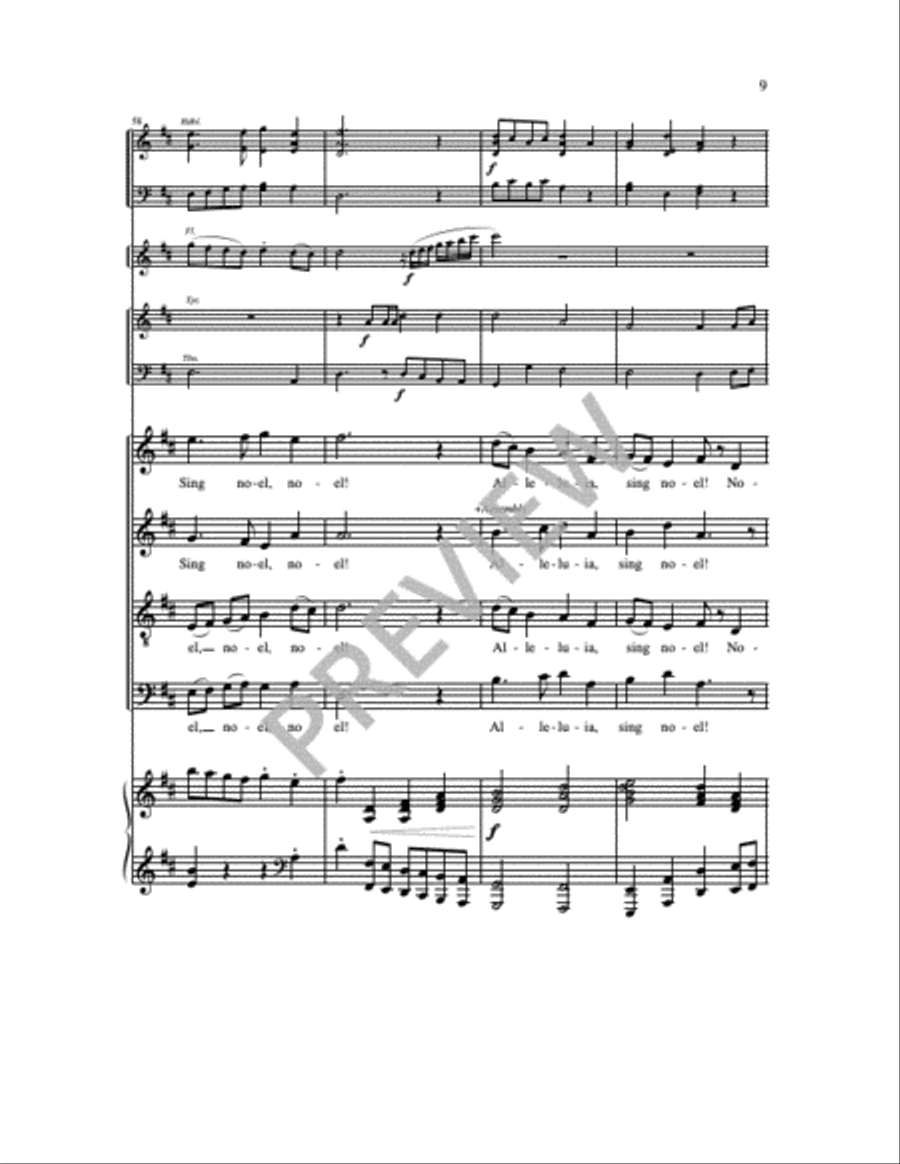Alleluia, Sing Noel! 4-Part scores gallery preview page 8
