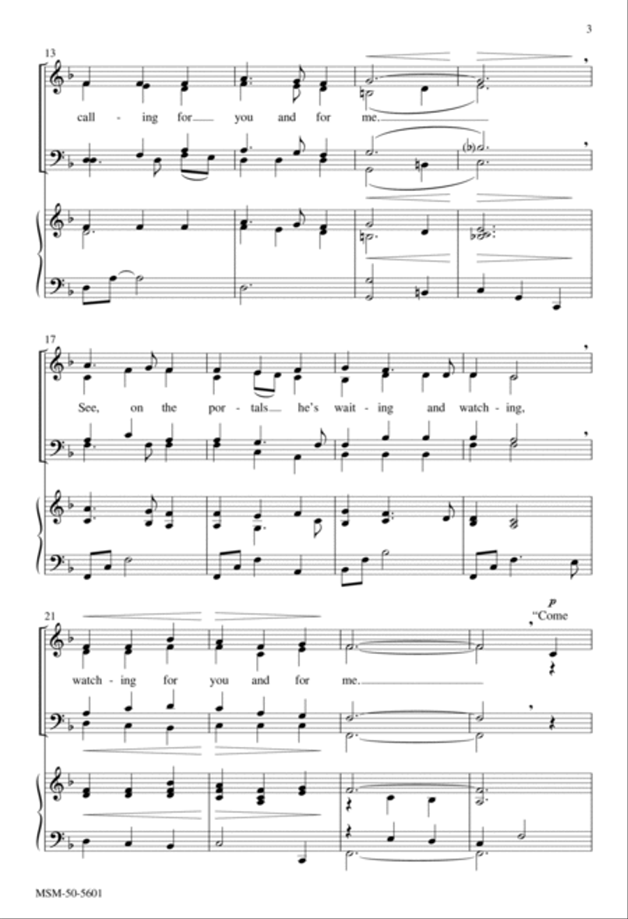 Softly and Tenderly 4-Part scores gallery preview page 2