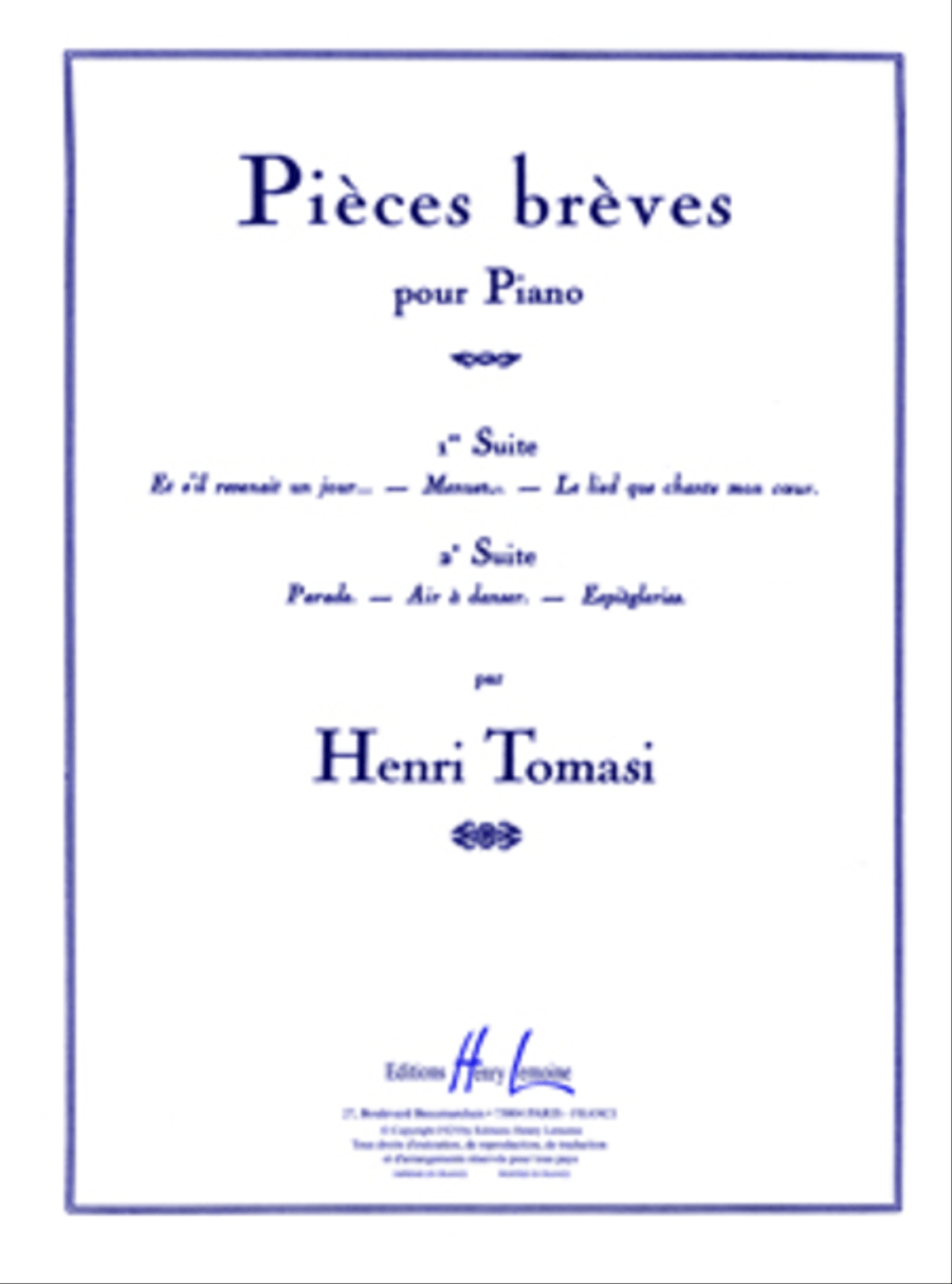 Pieces breves, suite No. 1 Piano Solo scores gallery preview page 1