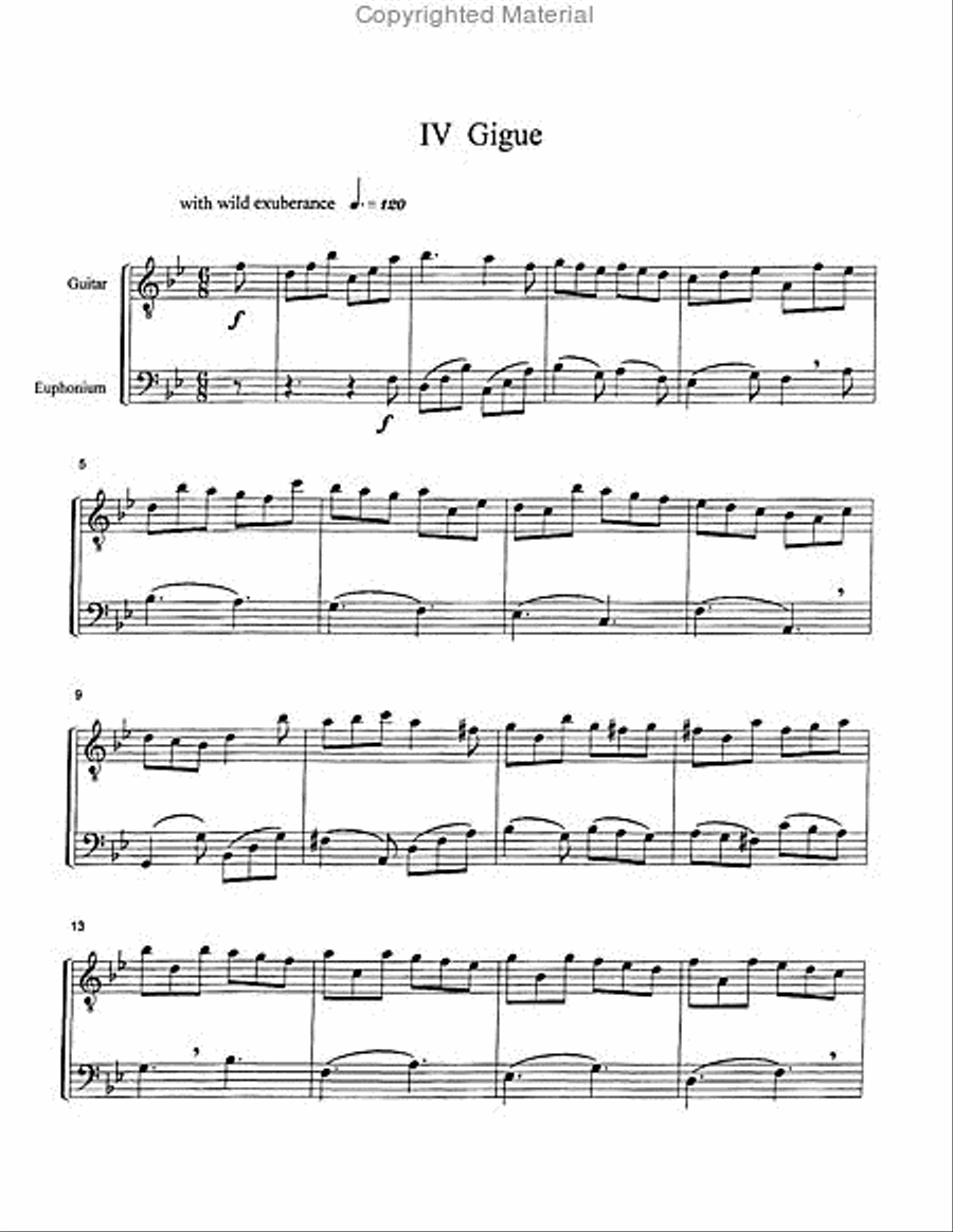 Suite for Euphonium and Electric Guitar Euphonium scores gallery preview page 6