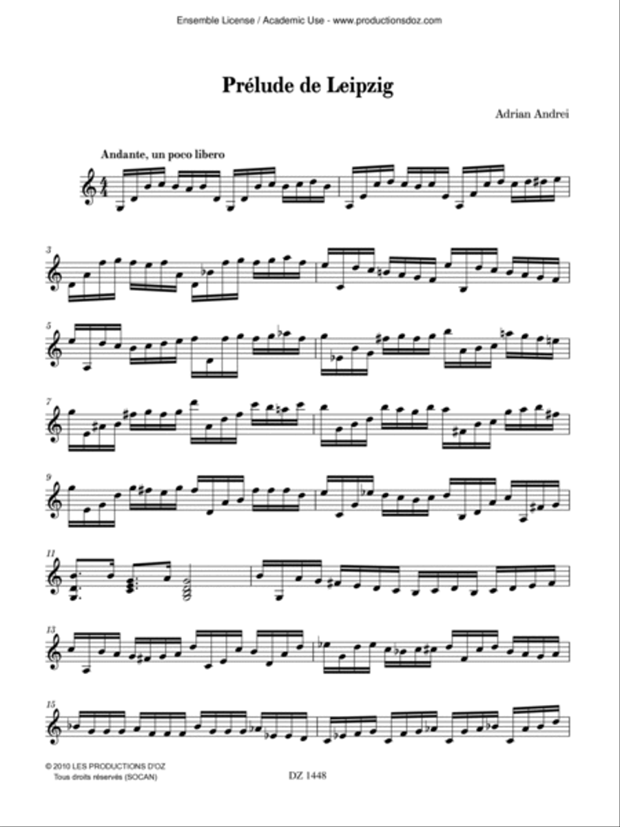 Prélude de Leipzig Classical Guitar scores gallery preview page 2