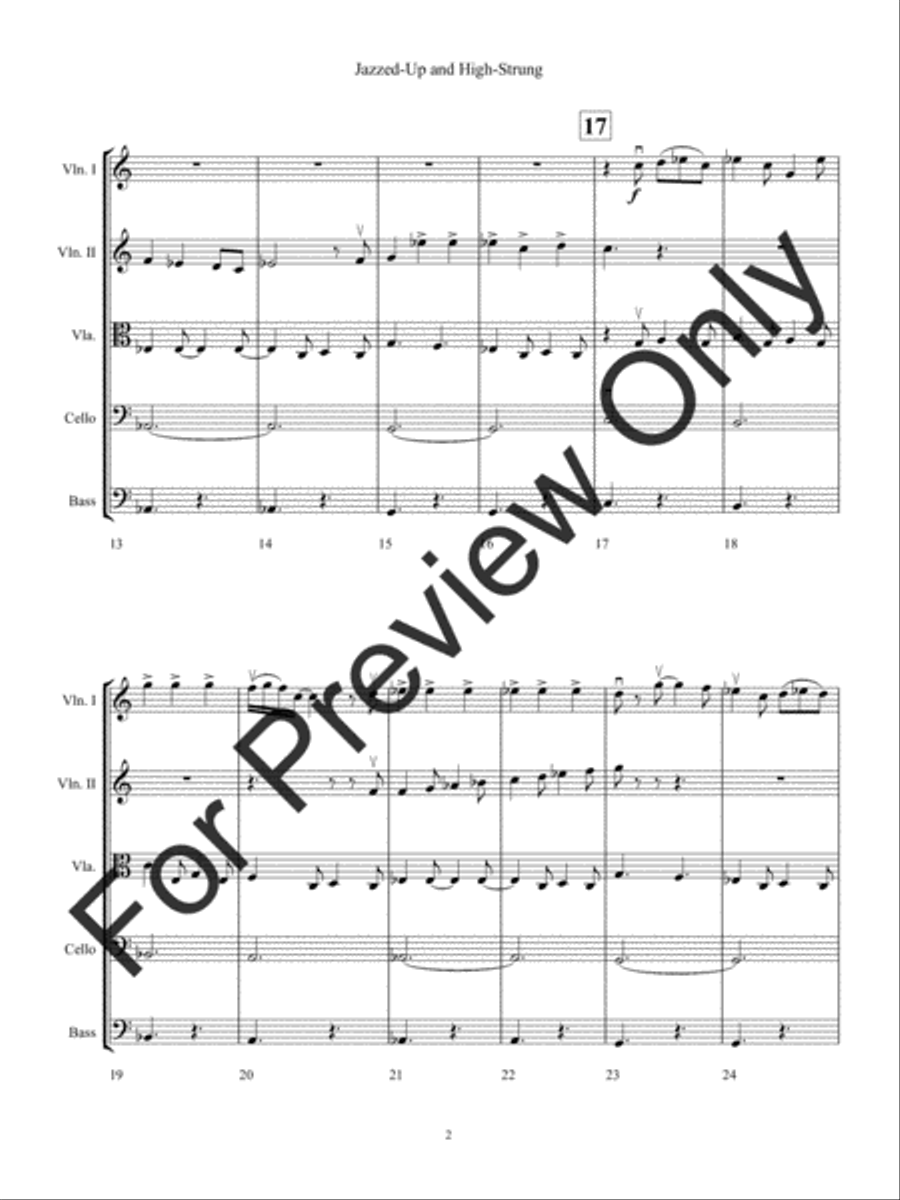 Jazzed-Up and High-Strung String Orchestra scores gallery preview page 5