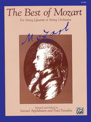 Book cover for The Best of Mozart (For String Quartet or String Orchestra)
