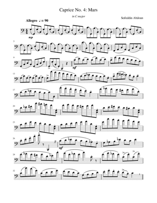 Cello Caprice No 4 (Mars) in C major