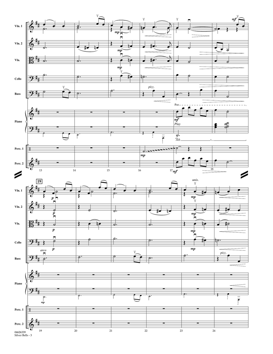 Silver Bells - Full Score String Orchestra scores gallery preview page 2