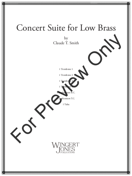 Concert Suite For Low Brass image number null