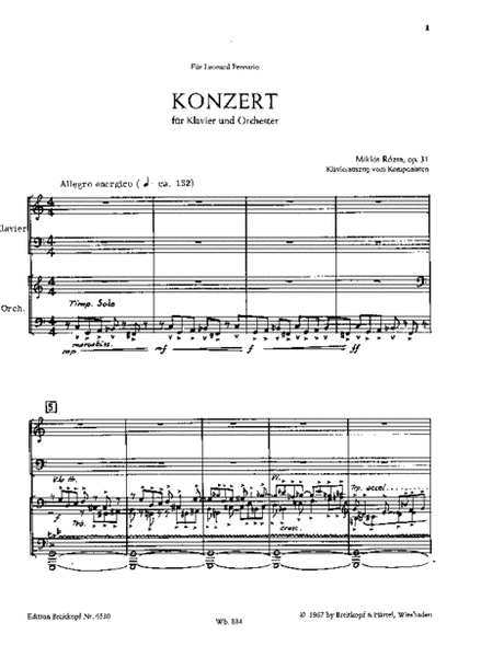 Piano Concerto Op. 31