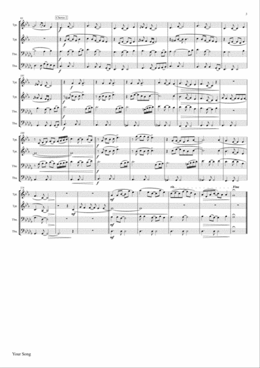 Your Song Trombone scores gallery preview page 4