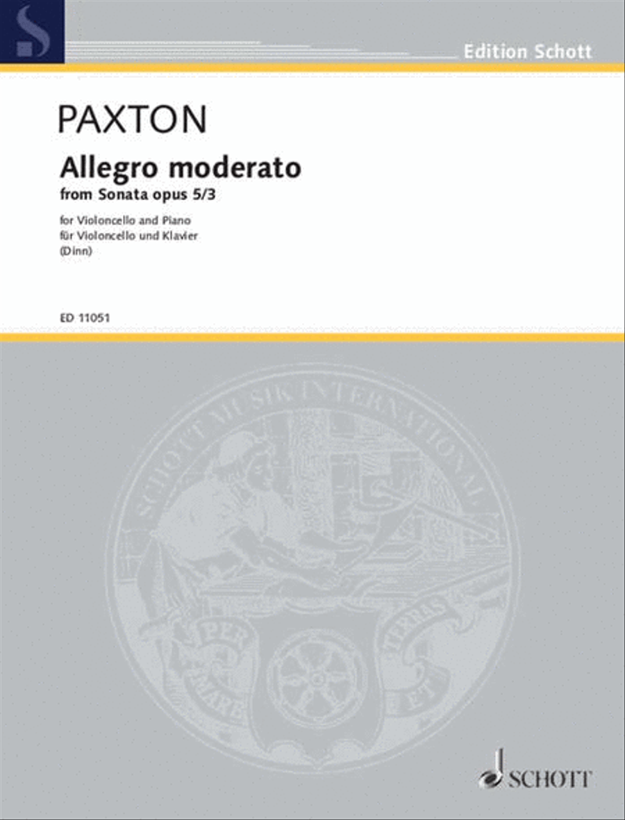 Allegro Moderato from Sonata Op. 5, No. 3 Piano Accompaniment scores gallery preview page 1