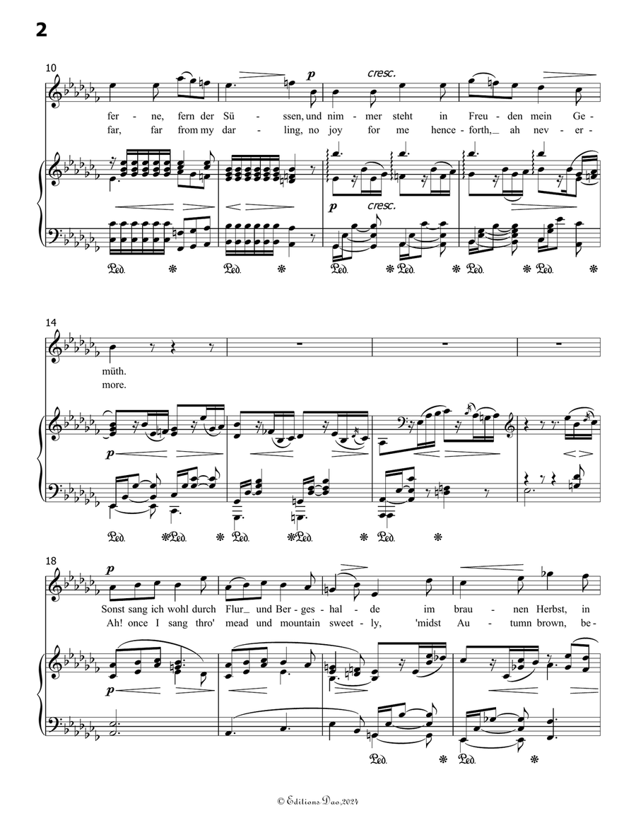 Im Herbst, by Robert Franz, in a flat minor Voice scores gallery preview page 4