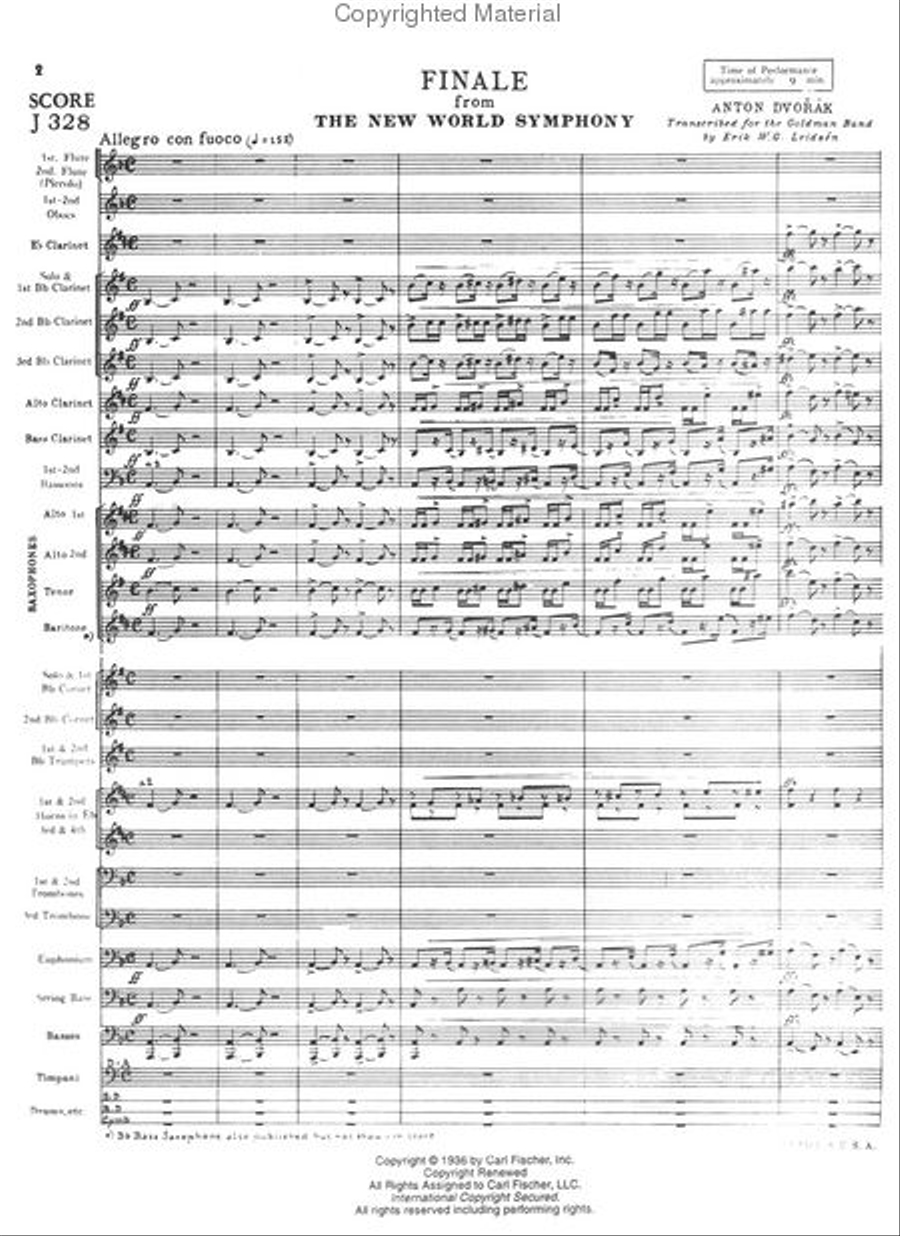 Finale from Symphony No. 9 (From the New World) Concert Band scores gallery preview page 3