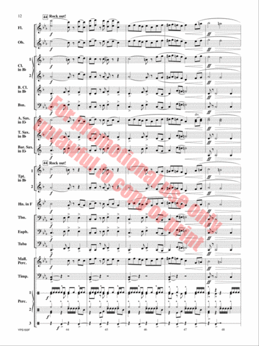 Midday Blues Concert Band scores gallery preview page 13