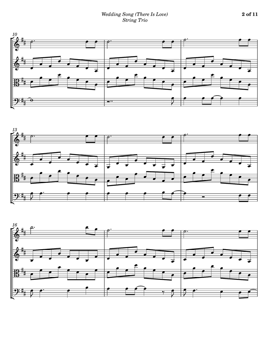 Wedding Song (There Is Love) String Trio scores gallery preview page 2