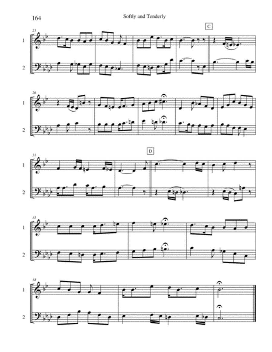 Ten Selected Hymns for the Performing Duet, Vol. 9 - clarinet and bassoon Woodwind Duet scores gallery preview page 4
