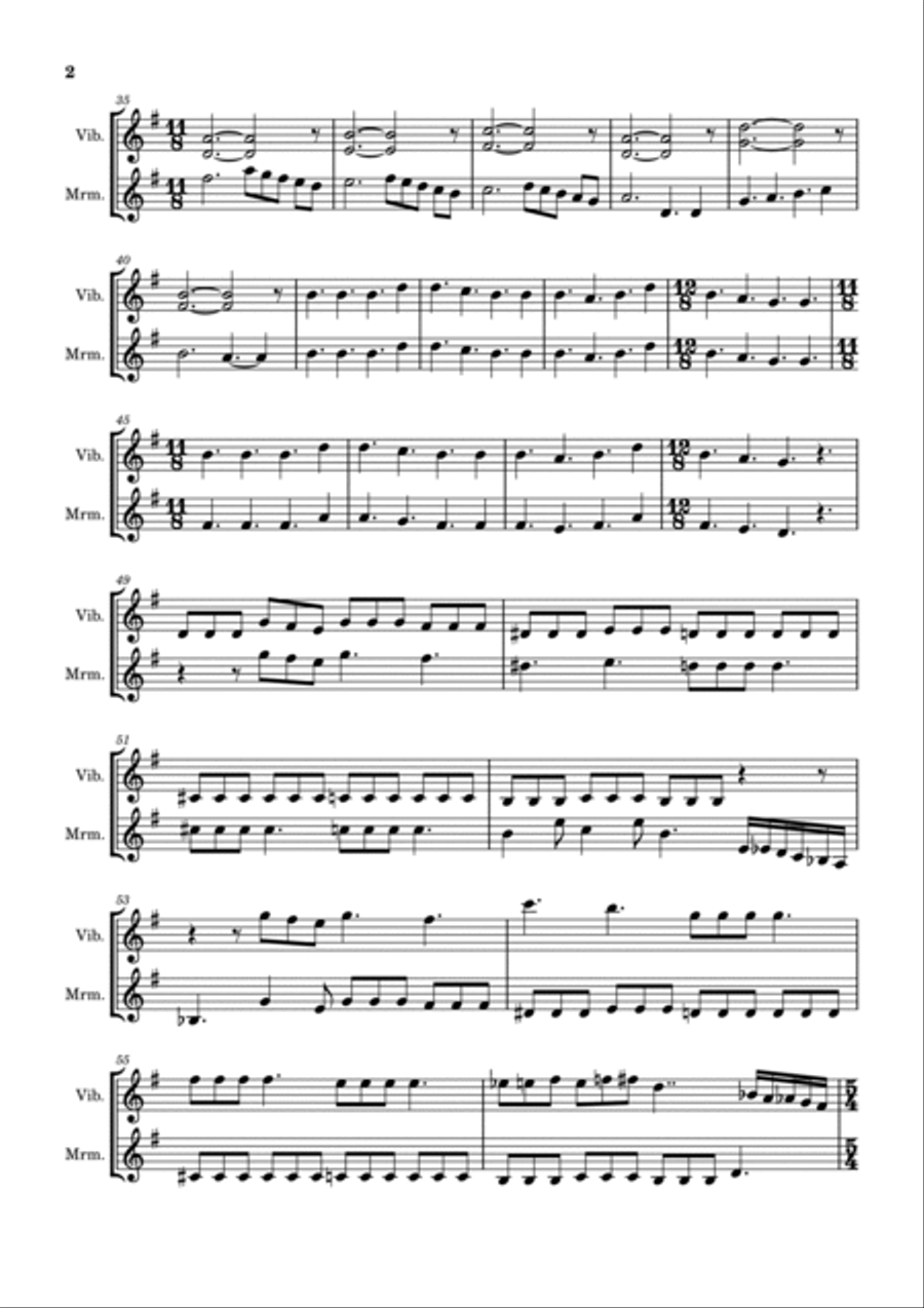 An Odd Time Holiday Marimba scores gallery preview page 2