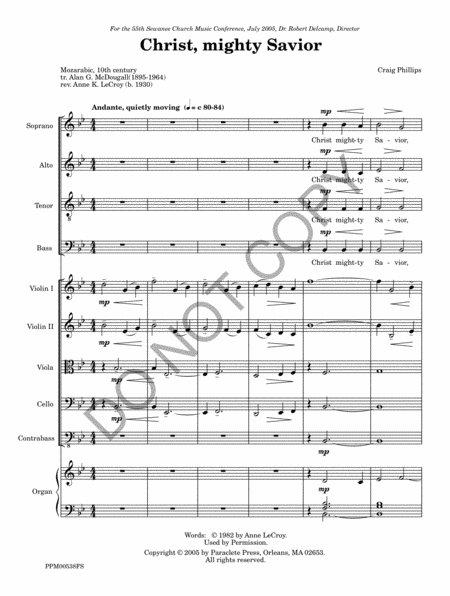 Christ, Mighty Savior - Full Score image number null