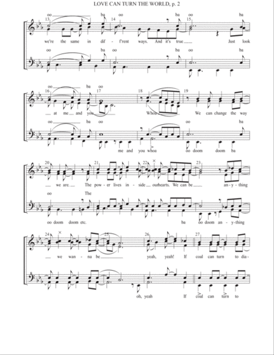 Love Can Turn The World Love Can Turn The World SSAA scores gallery preview page 2