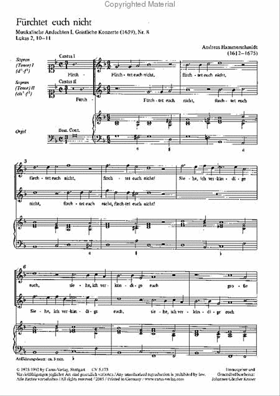 Be not afraid (Furchtet euch nicht) Voice scores gallery preview page 2