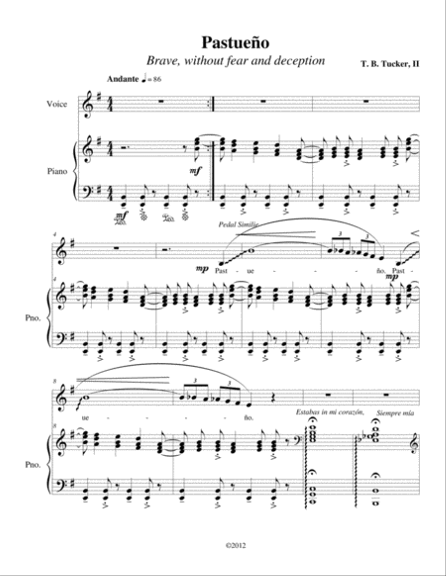 Pastueño Voice scores gallery preview page 1
