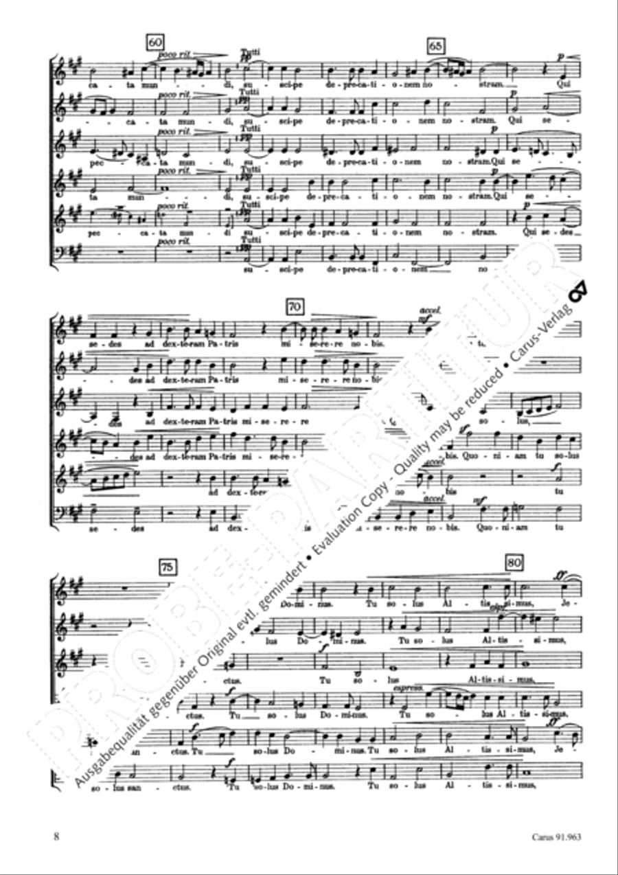 Missa Ecce nunc benedicite Choir scores gallery preview page 11