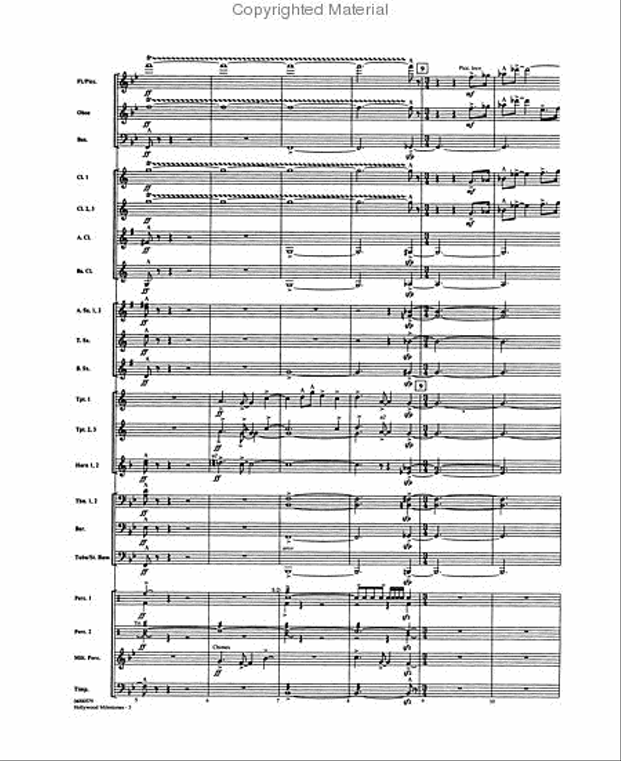 Hollywood Milestones Concert Band scores gallery preview page 3