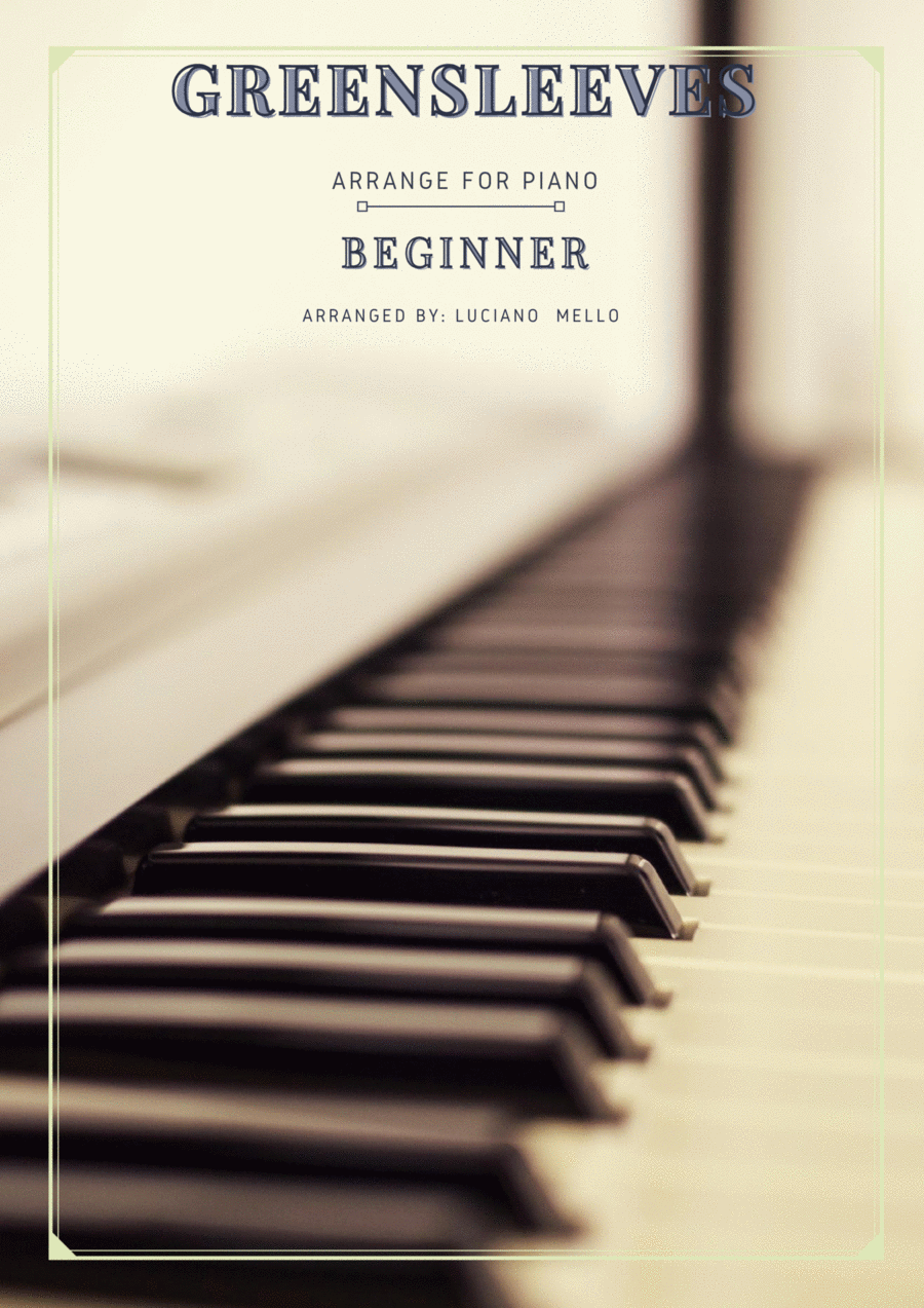 Greensleeves Easy Piano scores gallery preview page 1