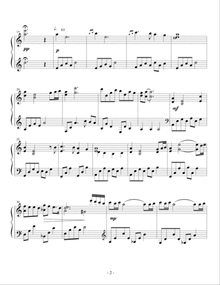 First Snow Piano Solo scores gallery preview page 2