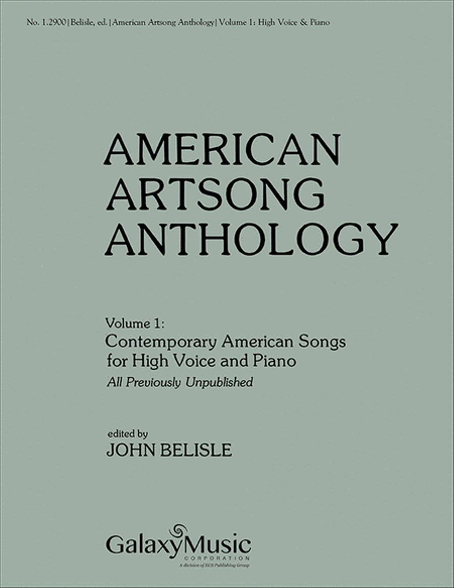 American Art Song Anthology, Volume 1: Contemporary American Songs for High Voice and Piano High Voice scores gallery preview page 1