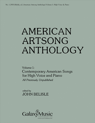 Book cover for American Art Song Anthology, Volume 1: Contemporary American Songs for High Voice and Piano