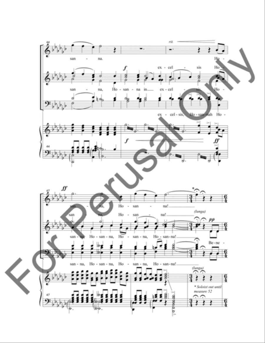 Benedictus, Hosanna 4-Part scores gallery preview page 9