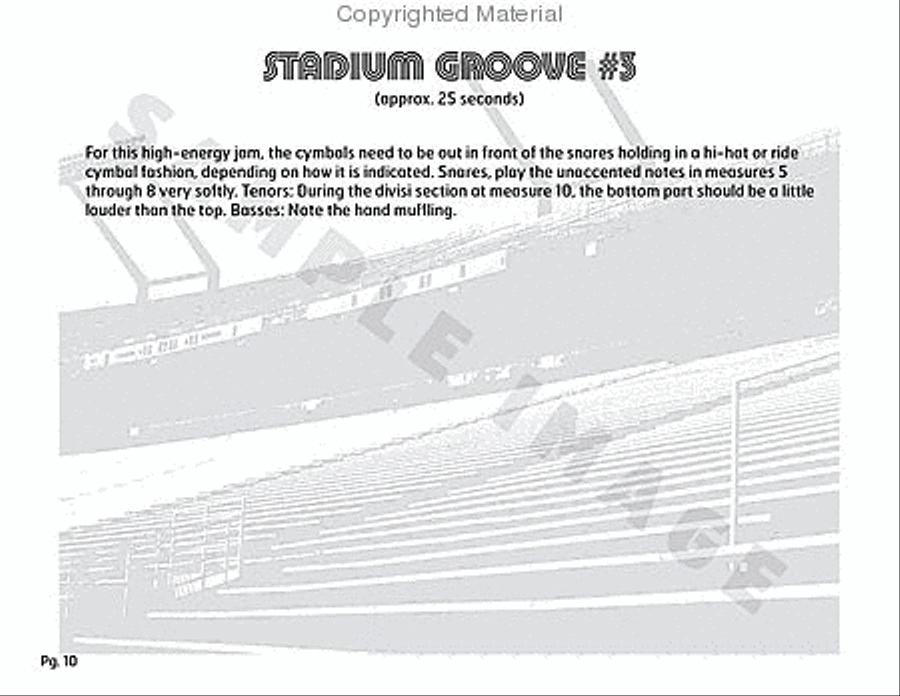 Stadium 54 Percussion scores gallery preview page 30
