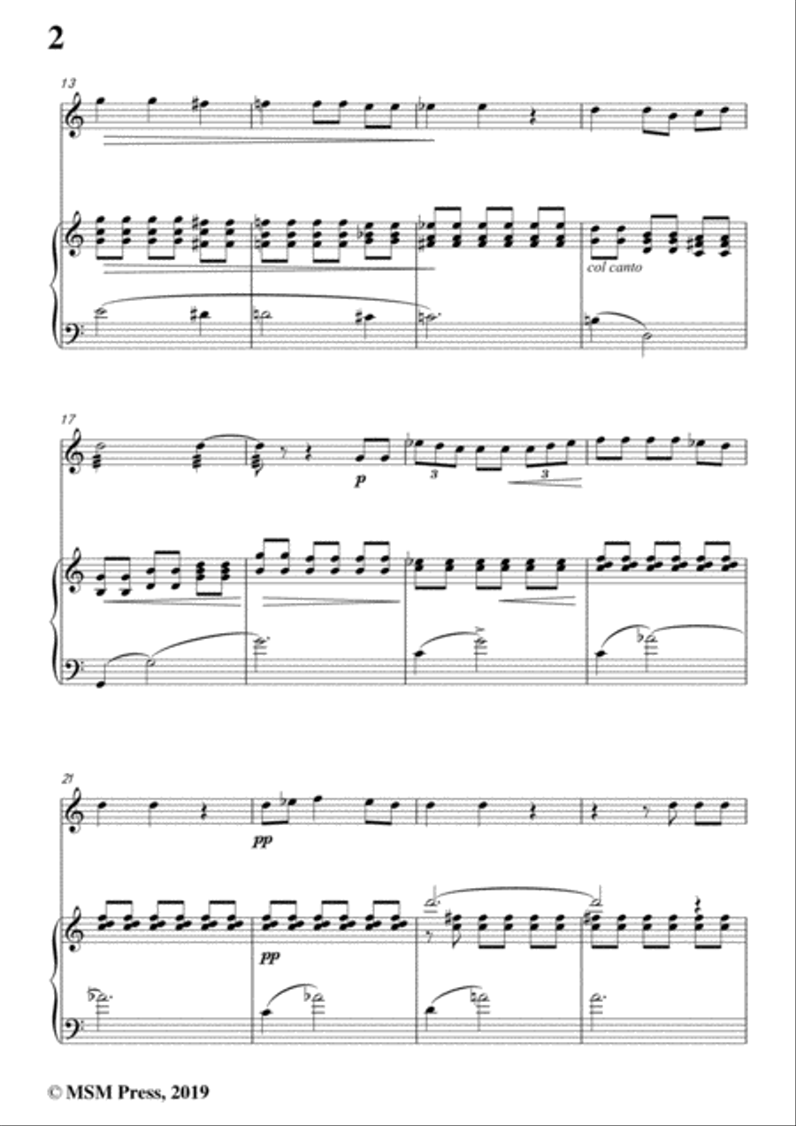 Tosti-Sull'alba, for Violin and Piano Violin Solo scores gallery preview page 4