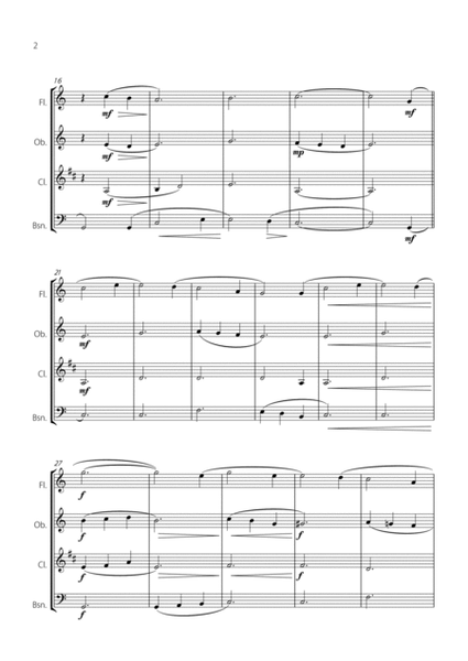 "Amazing Grace" (Easy Woodwind Quartet) image number null