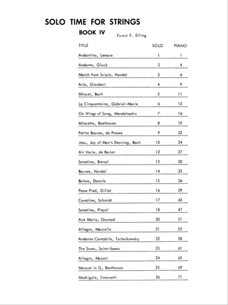 Solo Time for Strings, Book 4