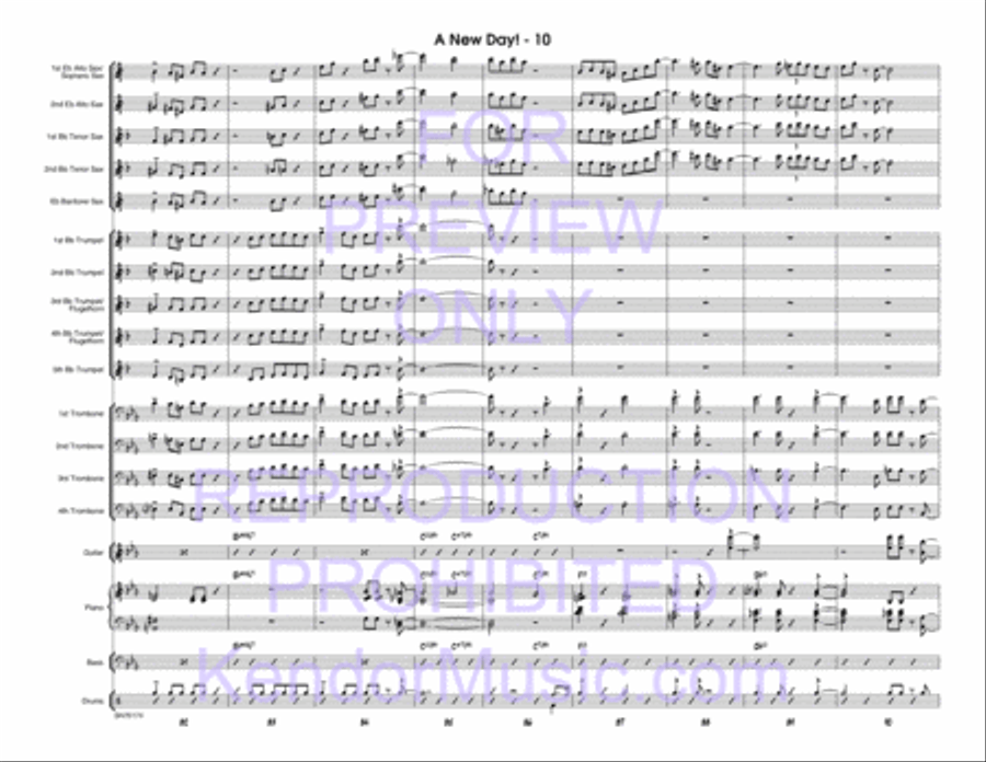 New Day!, A (Full Score) Jazz Ensemble scores gallery preview page 11