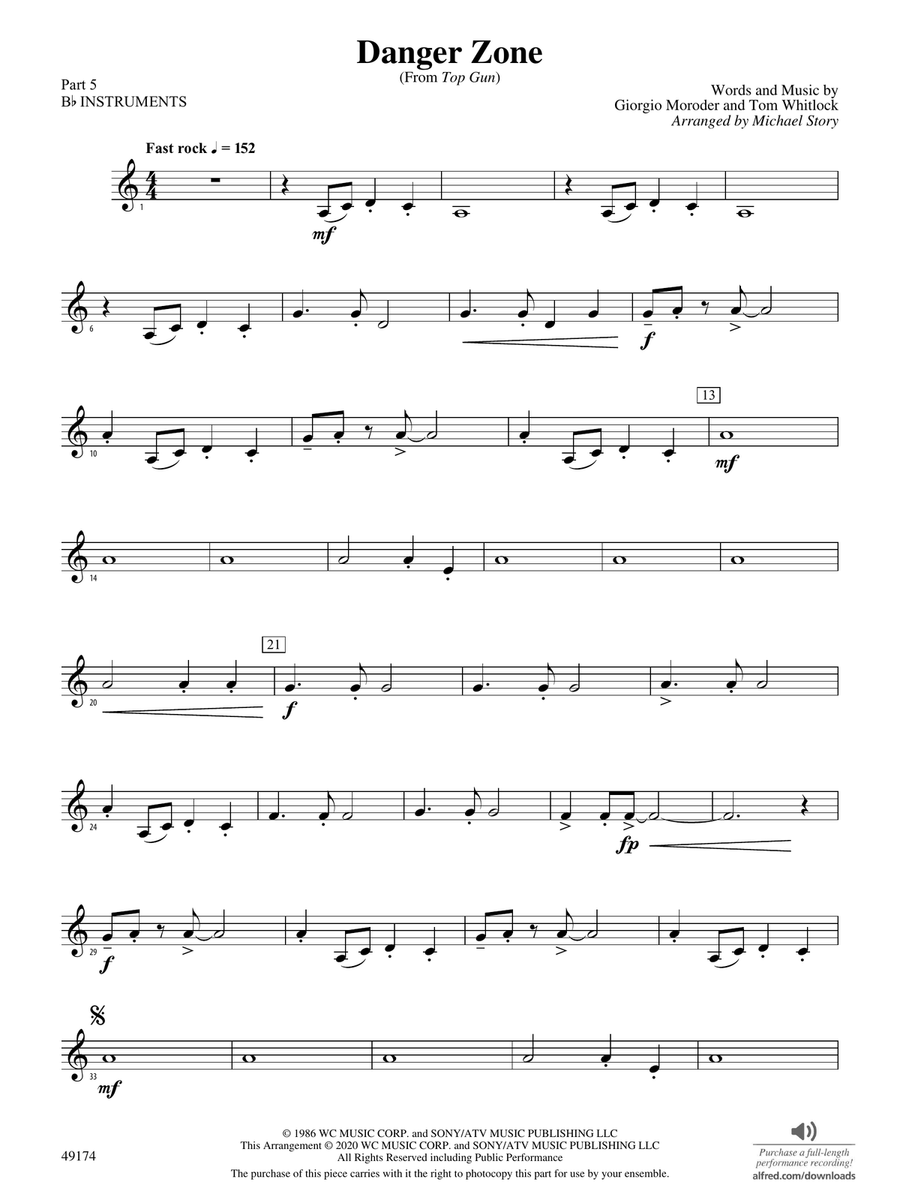 Danger Zone: Part 5 - B-flat Instruments