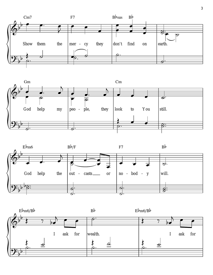 God Help The Outcasts (from The Hunchback Of Notre Dame) Easy Piano scores gallery preview page 3