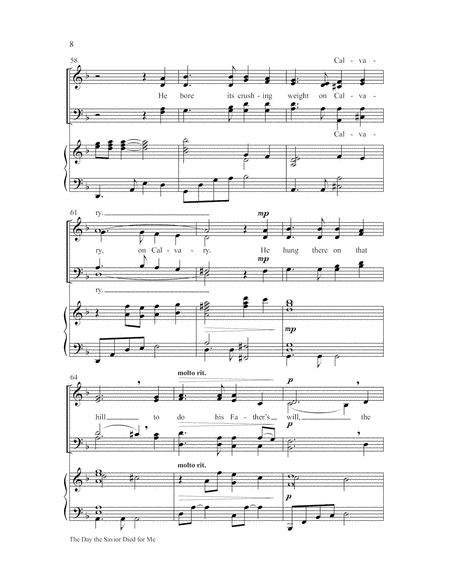 The Day the Savior Died for Me-SATB-Digital Download image number null