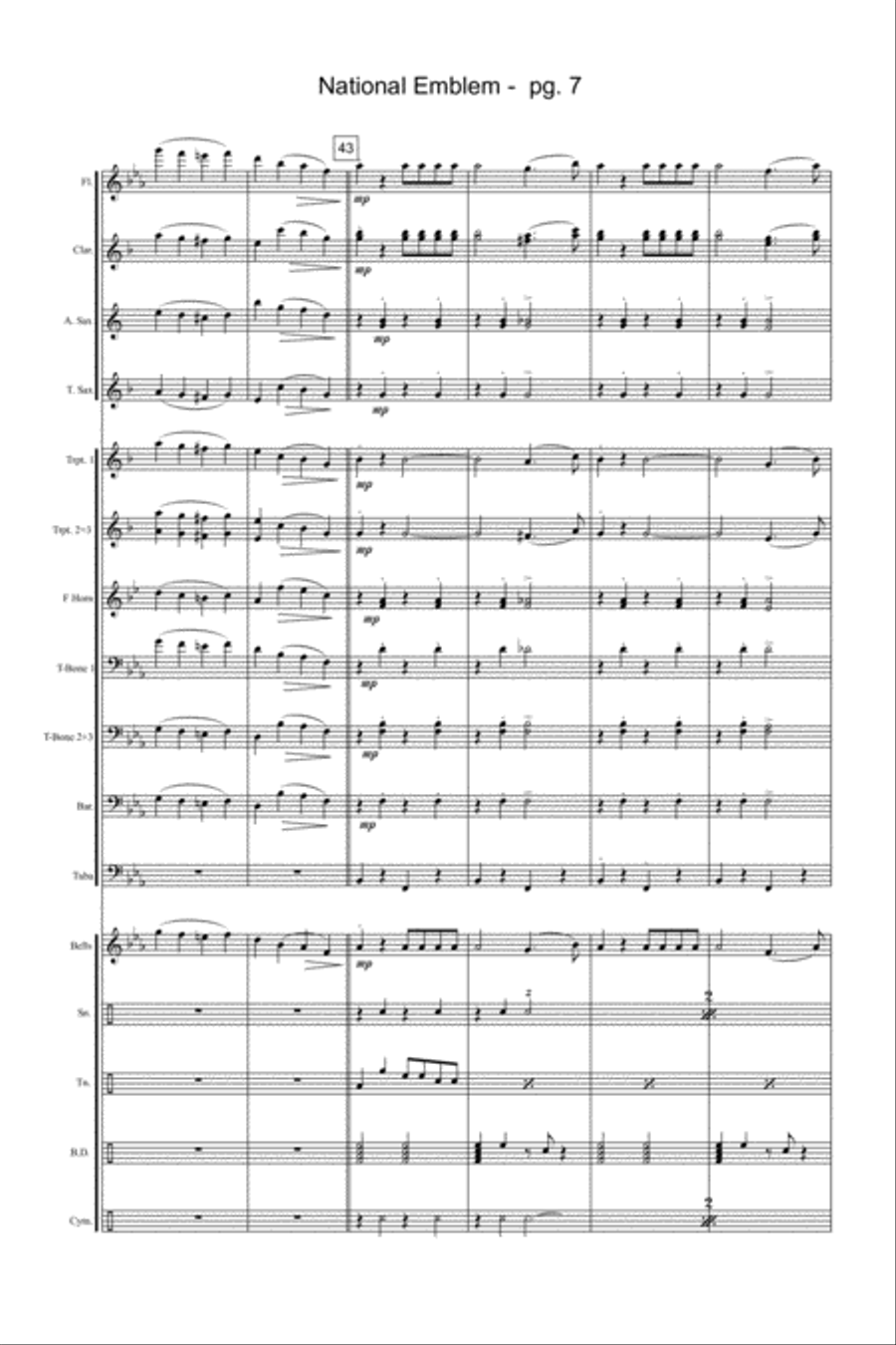National Emblem Marching Band scores gallery preview page 8