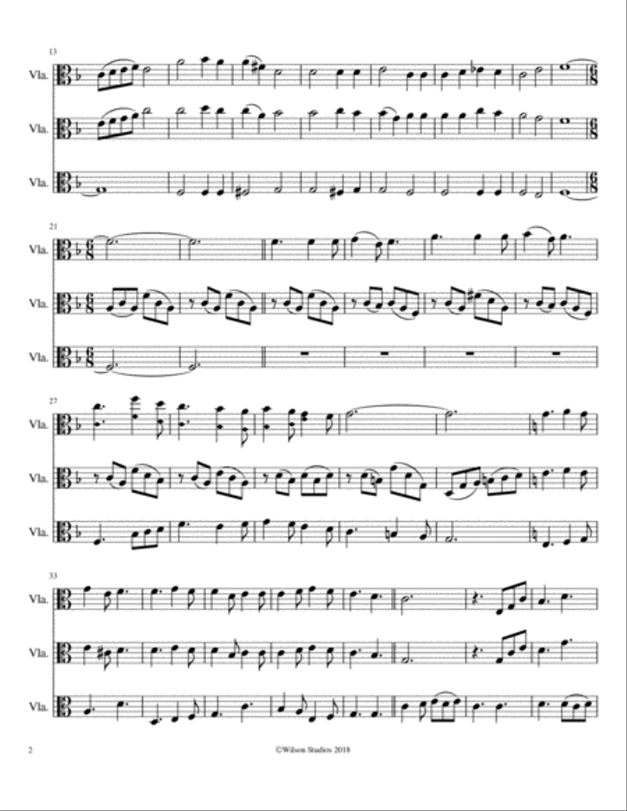 Fairest Lord Jesus String Trio scores gallery preview page 2