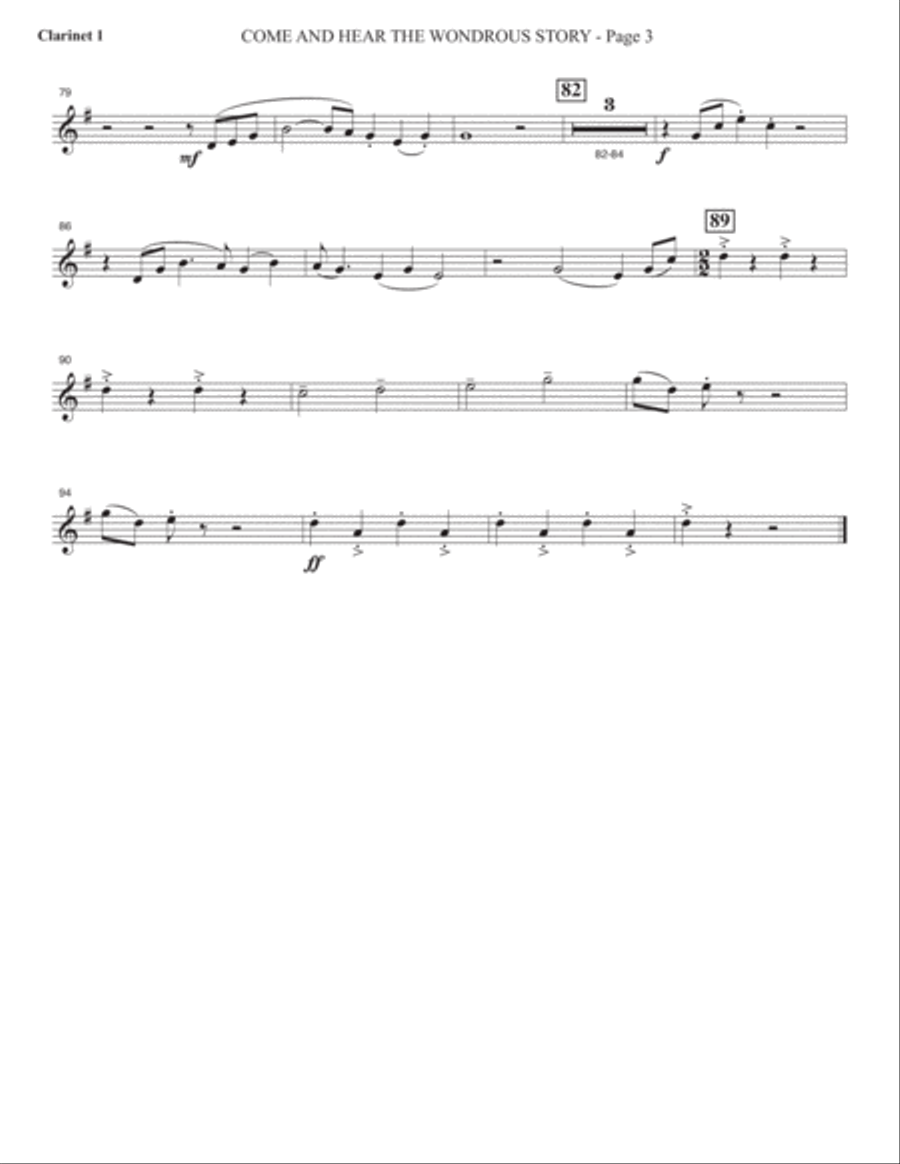 Sacred Places - Bb Clarinet 1 Choir scores gallery preview page 6