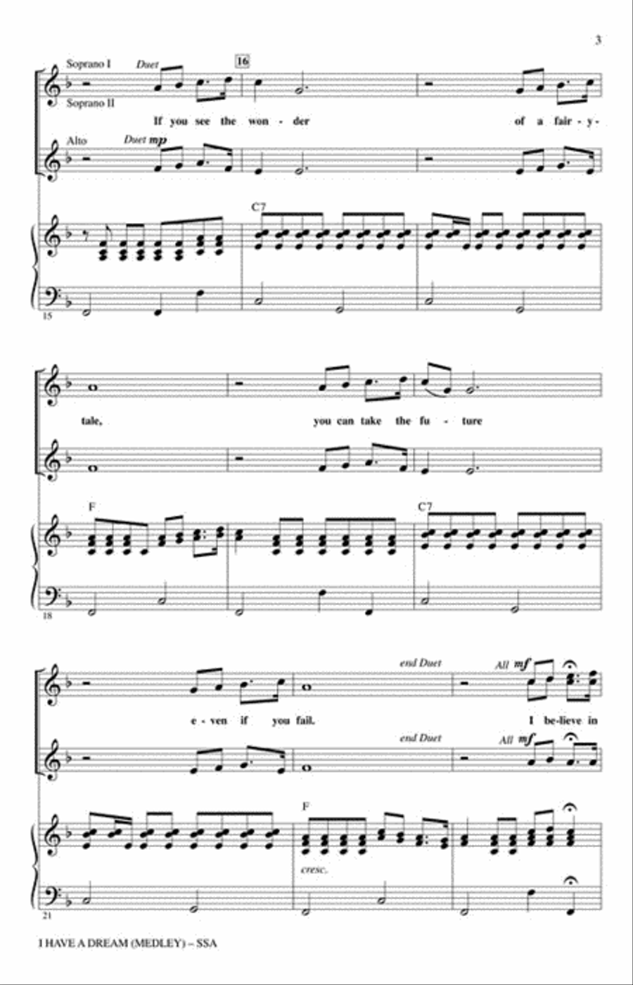 I Have a Dream I Have a Dream SSA scores gallery preview page 3